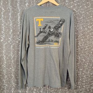 University of Tennesee Vols Gray Long Sleeve Drake Graphic Print Shirt Men's L